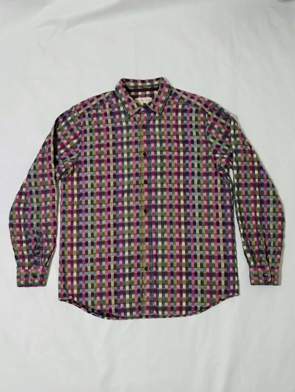 Men's The Territory Ahead Checkered Multicolor Button Down Long Sleeve Shirt Lrg